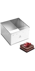 3Pcs Cake Molds for Baking, Stainless Steel Mousse Cake Rings, Mousse Ring Mold Round for Bakeware Tools-4/6/8in (2.36''H)