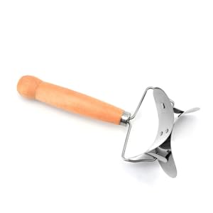 Veemoon Rolling Dough Cutter Stainless Steel Dumpling Wrapper Mold Pastry with Wood Handle Ravioli Empanada Making Tools for Kitchen