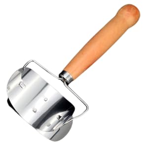 Veemoon Rolling Dough Cutter Stainless Steel Dumpling Wrapper Mold Pastry with Wood Handle Ravioli Empanada Making Tools for Kitchen
