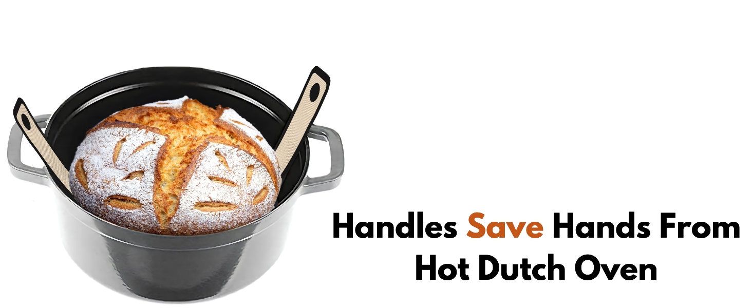 Introducing The Easy-Lift Dutch Oven Silicone Bread Sling & Scoop & Dust Flour Sifter Combo. A Premium Sourdough Bread Mat & Artisanal Flour Dusting Wand Bread Baking Supplies Set (2pcs)