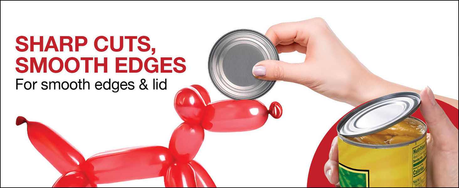 Proctor Silex Automatic Electric Can Opener, Hands Free Cordless Operation & USB Rechargeable, Self-Aligning, Cut Smooth Touch Lid Edges, Compact and Easy to Store, Red