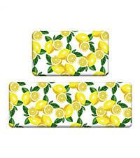 MAYHMYO Sunflower Kitchen Mat Set of 2 - Anti Fatigue Mats for Kitchen Floor - Non Slip Cushioned Rugs for Standing - Sunflower Decor (17.3