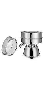 Automatic Vibrating Sieve Shaker – 40 Mesh + 60 Mesh Flour Sifter, Electric 110V 55W Sifter Machine for Flours, Herbal Powder