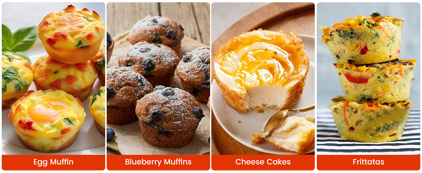 CAKETIME Silicone Mini Muffin Pan, 24 Cups Nonstick Mini Cupcake Pan for Baking Muffin, Cupcake, Egg Bites, Fat Bomb, 1 Pack Confetti