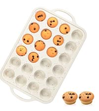 CAKETIME Silicone Mini Muffin Pan, 24 Cups Nonstick Mini Cupcake Pan for Baking Muffin, Cupcake, Egg Bites, Fat Bomb, 1 Pack Confetti