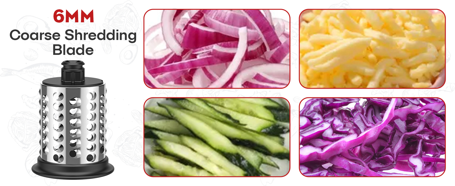 Stainless Steel Slicer Shredder Attachment for Kitchenaid Stnad Mixer, Cheese Grater Attachment for KitchenAid - 4 Blades Salad Maker with Grinding Powder Function by FGREEBLE