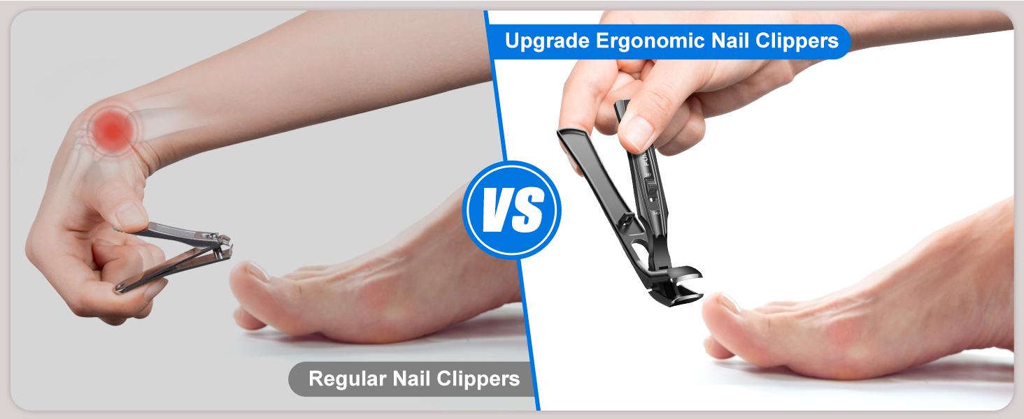 2026 Toenail Clippers for Thick Toenails for Seniors, Angled Large Nail Clippers Set for Men, Heavy Duty Ingrown Toe Nail Clippers with Wide Opening, Long Handle, Ergonomic Head, Gifts for Men & Women