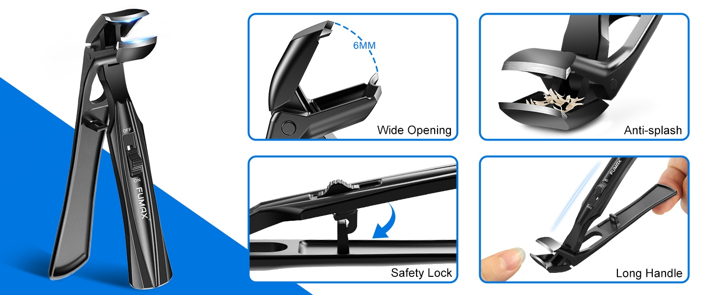 2026 Toenail Clippers for Thick Toenails for Seniors, Angled Large Nail Clippers Set for Men, Heavy Duty Ingrown Toe Nail Clippers with Wide Opening, Long Handle, Ergonomic Head, Gifts for Men & Women