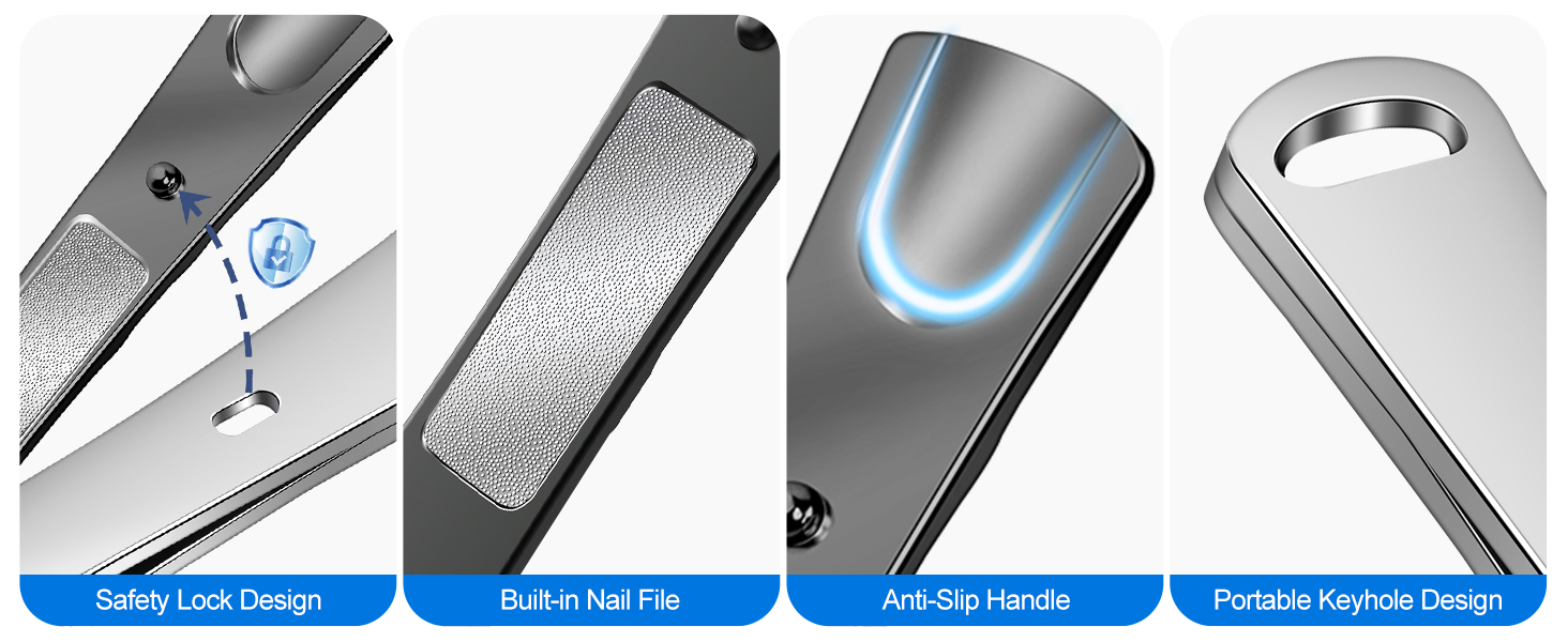 2026 Toenail Clippers for Thick Toenails for Seniors, Angled Large Nail Clippers Set for Men, Heavy Duty Ingrown Toe Nail Clippers with Wide Opening, Long Handle, Ergonomic Head, Gifts for Men & Women