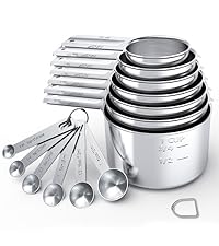TILUCK Stainless Steel Measuring Cups Set,Kitchen Gadgets for Cooking & Baking,Set of 5
