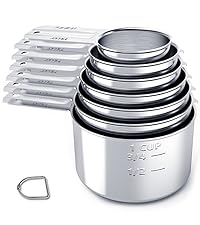 TILUCK Stainless Steel Measuring Cups Set,Kitchen Gadgets for Cooking & Baking,Set of 5