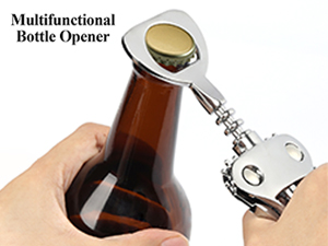 KORCCI Wine Opener, Wine Bottle Opener, Zinc Alloy Wing Corkscrew Heavy Duty, Cork Screw Beer Opener for Bartenders, Multifunctional Bottle Opener for Home Kitchen, Restaurant, Bar, Waiters