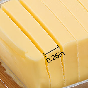 Stainless Steel Butter Slicer Cutter with Ergonomic Handle, Metal Butter Stick Slicer for Single Stick Butter, Wire Cutter for Even Slices, Also Cuts Soft Cheese and Eggs