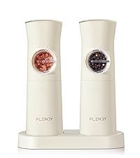 Gravity Electric Salt and Pepper Grinder Set Rechargeable, Automatic Salt and Pepper Grinder Set with USB C Charging Base, Gravity Salt and Pepper Shakers Set Electric