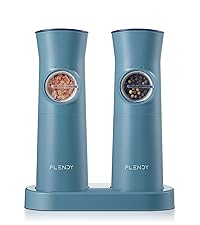 Gravity Electric Salt and Pepper Grinder Set Rechargeable, Automatic Salt and Pepper Grinder Set with USB C Charging Base, Gravity Salt and Pepper Shakers Set Electric