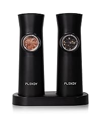 Gravity Electric Salt and Pepper Grinder Set Rechargeable, Automatic Salt and Pepper Grinder Set with USB C Charging Base, Gravity Salt and Pepper Shakers Set Electric