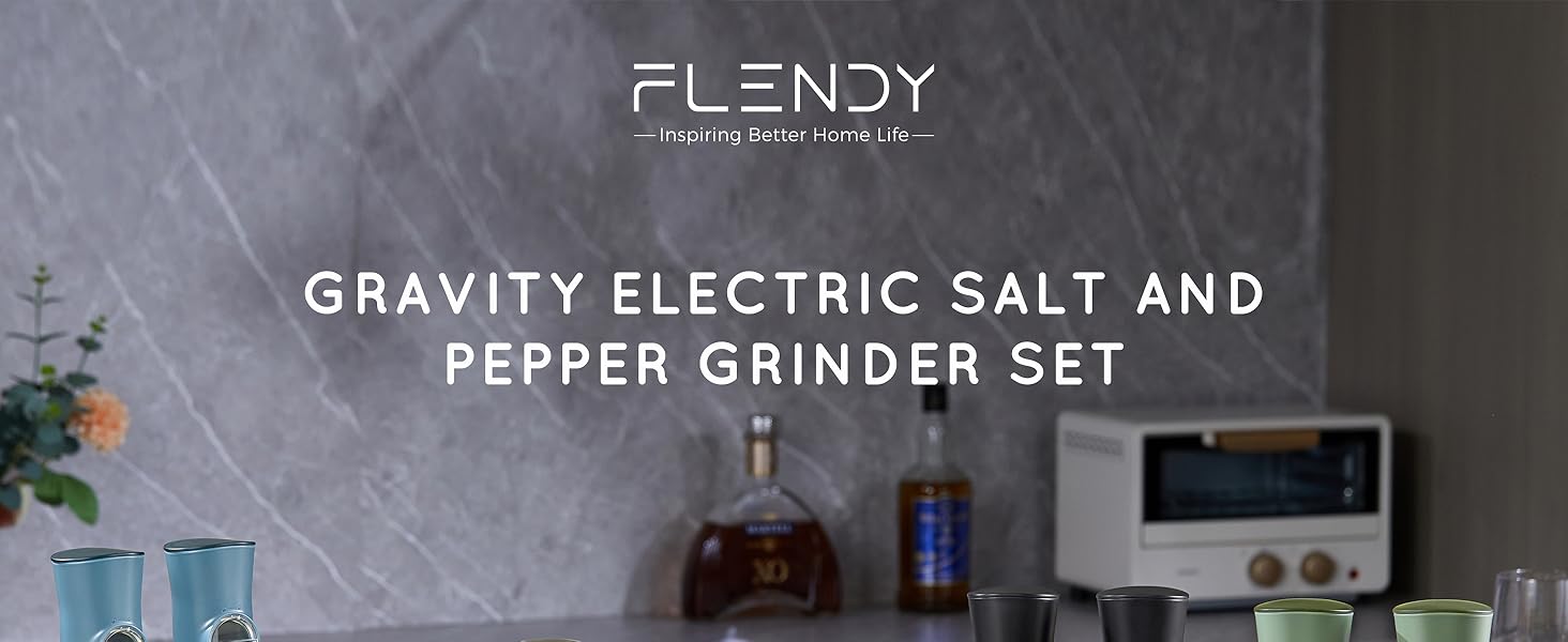 Gravity Electric Salt and Pepper Grinder Set Rechargeable, Automatic Salt and Pepper Grinder Set with USB C Charging Base, Gravity Salt and Pepper Shakers Set Electric