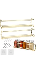 Measuring Spoons,304 Stainless Steel Measuring Cups & Spoon Set of 7 Piece:1Tbsp&1/2Tbsp,1tsp,3/4tsp,1/2tsp,1/4tsp,1/8tsp Teaspoon Coffee Scoop Tablespoon for Dry and Liquid Ingredients,Gold