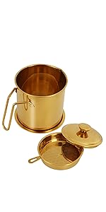 Measuring Spoons,304 Stainless Steel Measuring Cups & Spoon Set of 7 Piece:1Tbsp&1/2Tbsp,1tsp,3/4tsp,1/2tsp,1/4tsp,1/8tsp Teaspoon Coffee Scoop Tablespoon for Dry and Liquid Ingredients,Gold