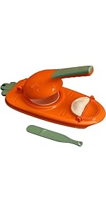 2 In 1 Dumpling Maker Press Kitchen Empanada Maker Press Mold Manual Pastry Dumpling Wrapper Machine for Chinese Food, Empanada, Ravioli, Pierogi, Hand Pie (Green)