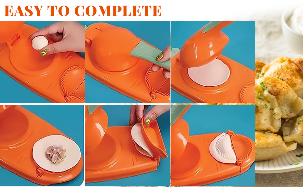 2 In 1 Dumpling Maker Press Kitchen Empanada Maker Press Mold Manual Pastry Dumpling Wrapper Machine for Chinese Food, Empanada, Ravioli, Pierogi, Hand Pie (Green)