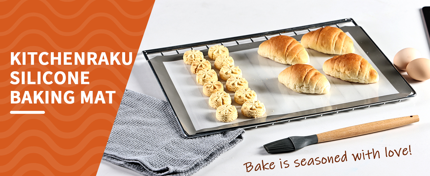 KitchenRaku Silicone Baking Mat, 16.5