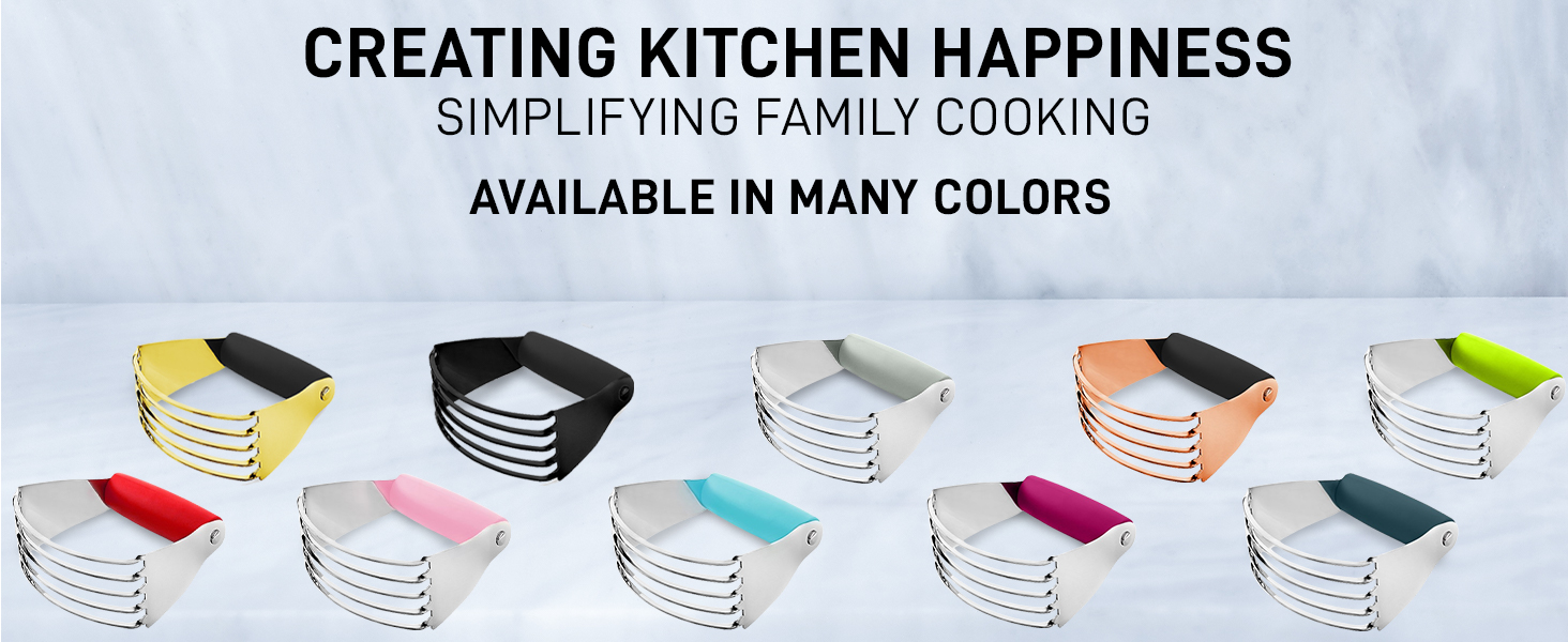 Zulay Kitchen Dough Blender - Stainless Steel Pastry Cutter, Heavy Duty Dough Cutter With Blades, Pastry Blender And Butter Cutter - Pastry Cutter For Baking (Blue)