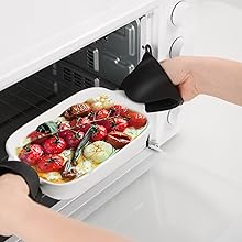 8PCS Oven Mitts and Pot Holders Sets - 480°F Heat Resistant Pot Holders and Oven Mitts, 14.5