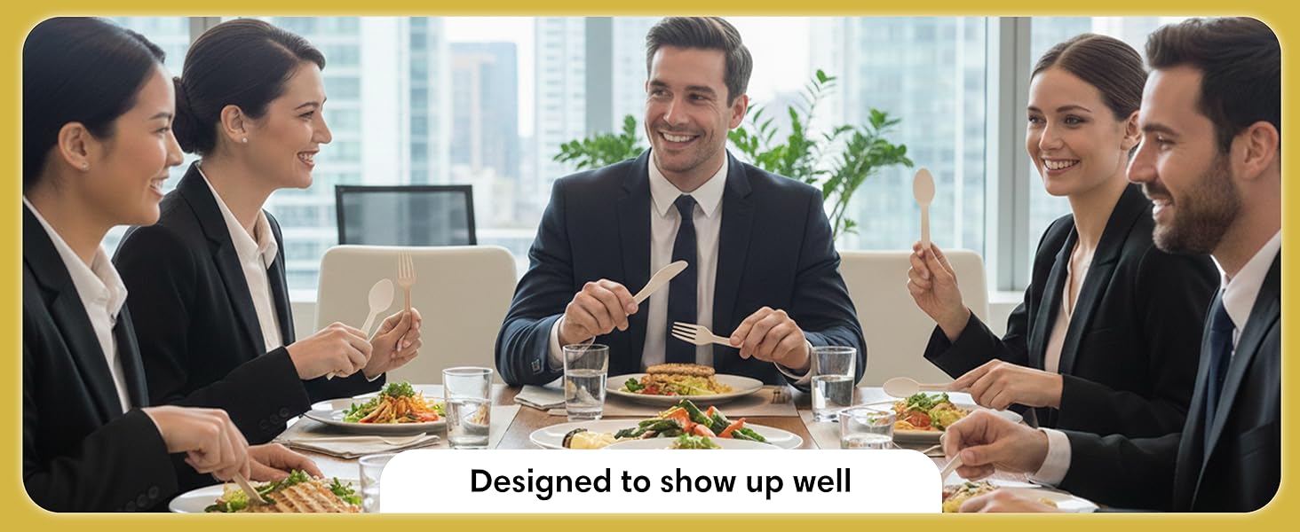 CORAL Light Brown 100% Compostable Forks - 120 Heavy Duty Forks (7.0 inch) - Break Resistant with Smooth Edges, Ocean Friendly Alternative to Plastic Silverware - Biodegradable & Disposable Forks