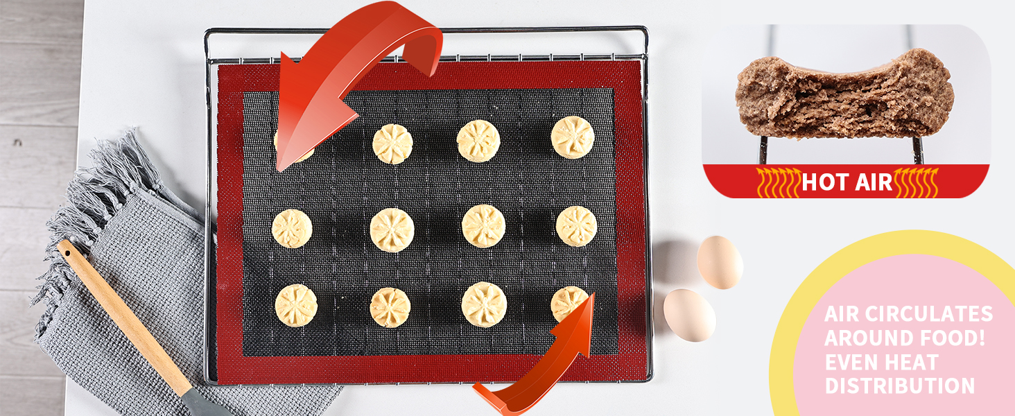 KitchenRaku Perforated Silicone Baking Mat, 15.7