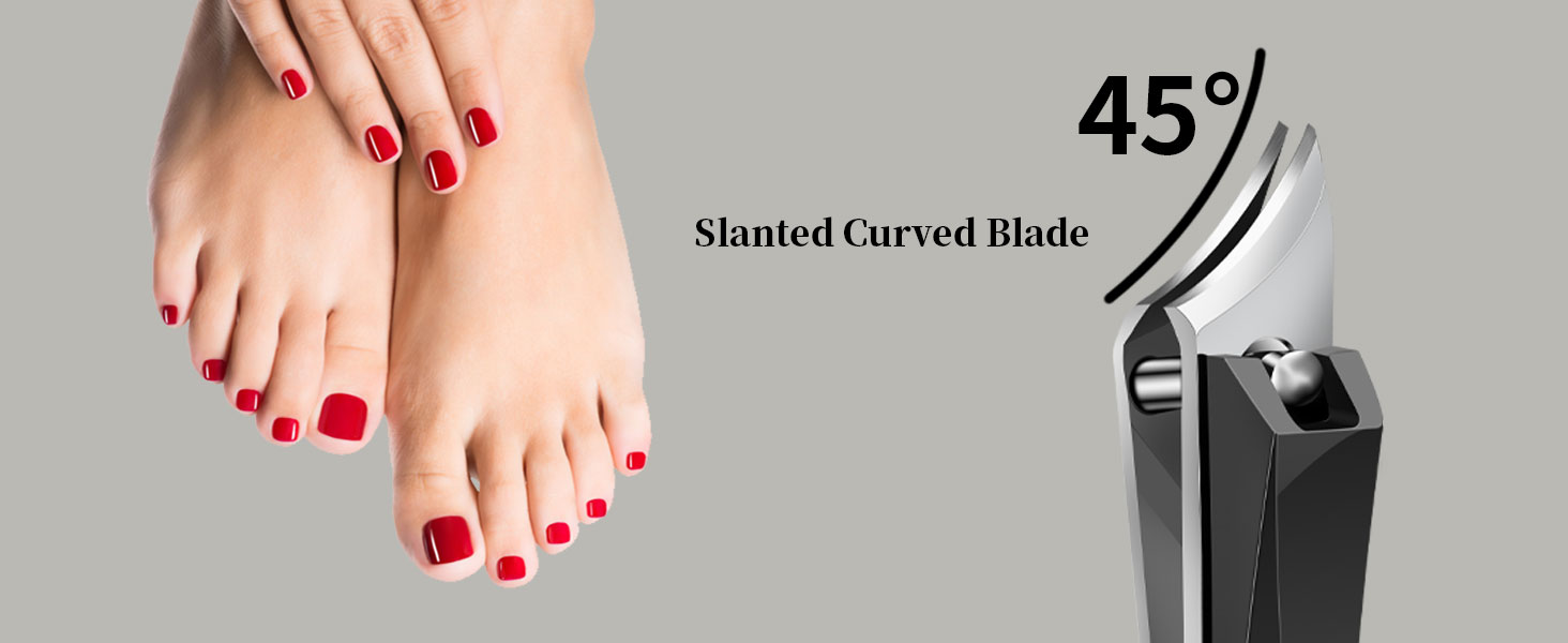 Ingrown Nail Clippers, Slanted Curved Blade Toe Nail Clippers for Ingrown Toenails & Fingernail, Stainless Steel Toenail Clippers Cutter, Angled Nail Clippers for Seniors, Men, Women