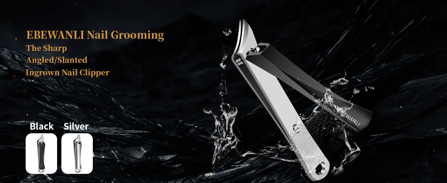 Ingrown Nail Clippers, Slanted Curved Blade Toe Nail Clippers for Ingrown Toenails & Fingernail, Stainless Steel Toenail Clippers Cutter, Angled Nail Clippers for Seniors, Men, Women