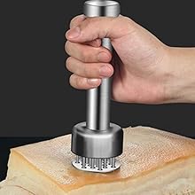 Stainless Steel Meat Tenderizer Tool, 21 Sharp Needles, Meat Piercing, Tenderizing Steak, Beef, Chicken, Pork, Barbecue, Marinating, Small Meat Grinder
