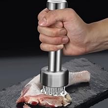 Stainless Steel Meat Tenderizer Tool, 21 Sharp Needles, Meat Piercing, Tenderizing Steak, Beef, Chicken, Pork, Barbecue, Marinating, Small Meat Grinder