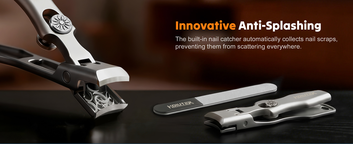 German Nail Clippers for Men Women, 2026 Upgraded Ultra Sharp Stainless Steel Nail Clippers for Thick Nails, Luxurious Ultra Sharp Nail Clippers Set with Nail File for Seniors (Silver)