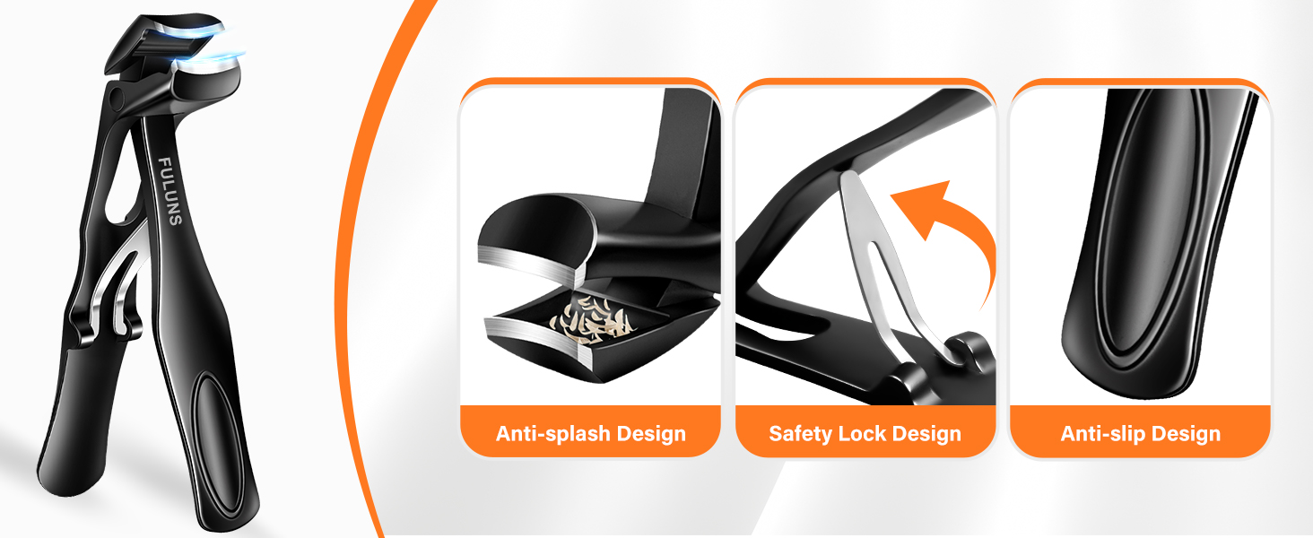 Nail Clippers for Men Thick Nails with Angled Head & Wide Opening, Heavy Duty Large Nail Clippers for Seniors with Catcher, 2026 Slanted Sharp Nail Clippers Set Gifts for Men Women Adults