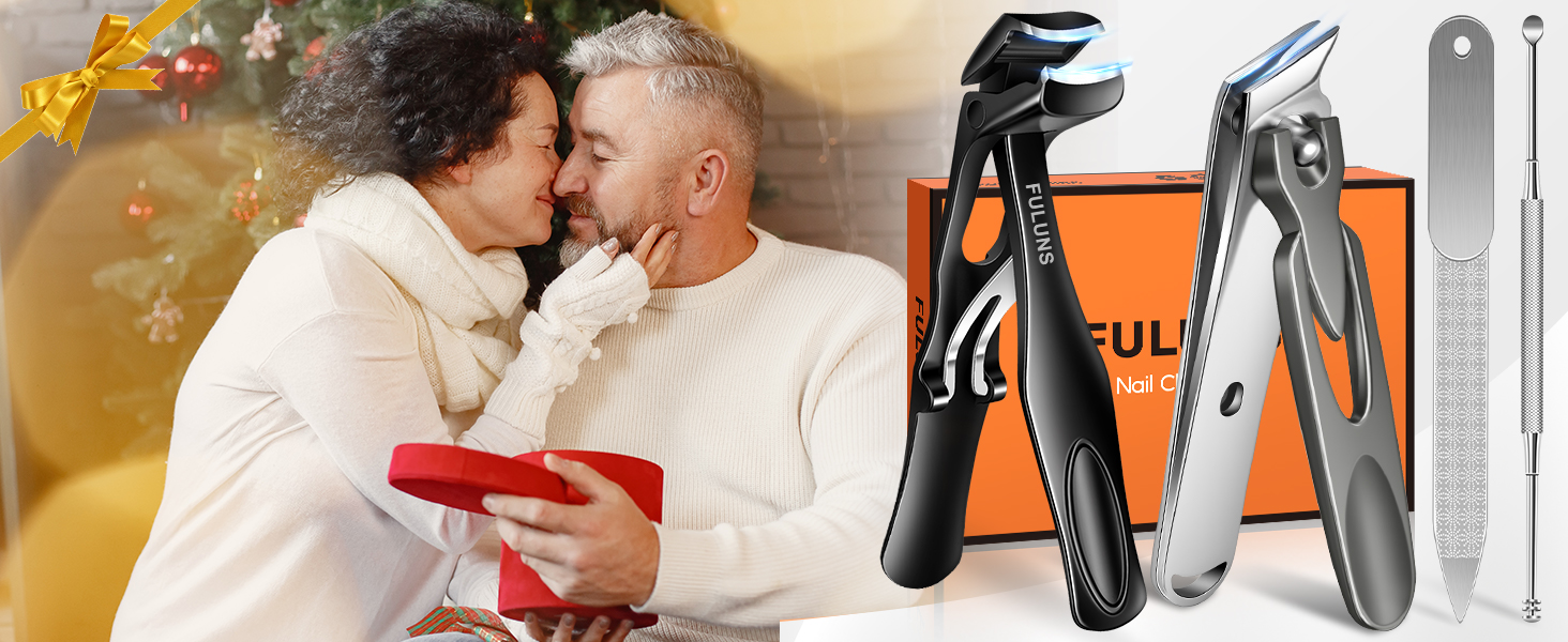 Nail Clippers for Men Thick Nails with Angled Head & Wide Opening, Heavy Duty Large Nail Clippers for Seniors with Catcher, 2026 Slanted Sharp Nail Clippers Set Gifts for Men Women Adults