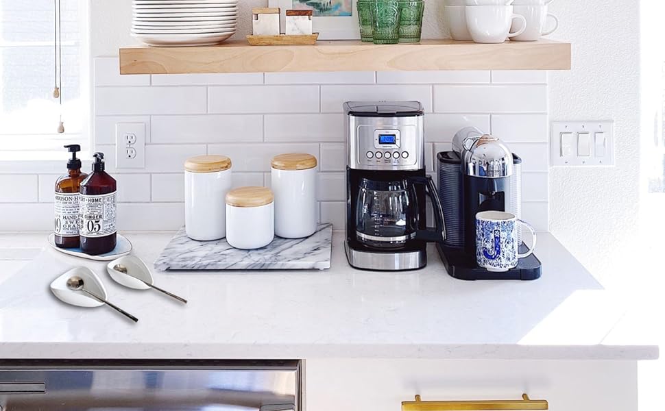 Ceramic Spoon Rest, Mini Coffee Spoon Holder for Coffee Tea Spoons Stirrers, Coffee Station Decor Coffee Bar Accessories