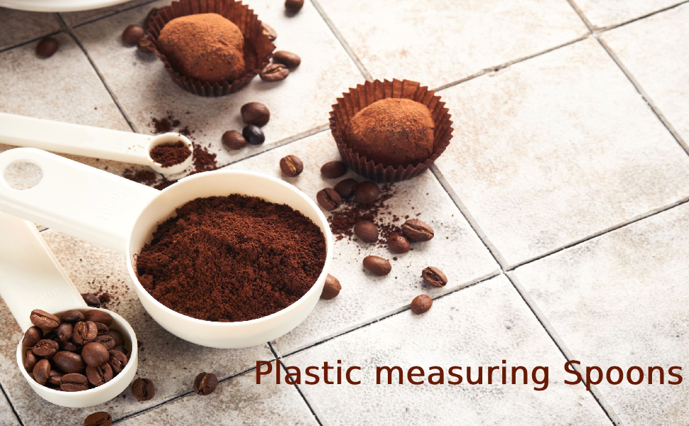 uxcell 5Pcs Plastic Measuring Spoons 15g/30ml Table Spoon Powder Scoops Spoon for Measuring Coffee Protein Powder Spices, Clear