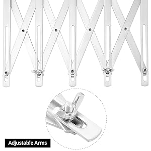 QWORK 5-Wheel Adjustable Pastry Cutter, Stainless Steel Pizza Divider, Expandable Multi-Round Baking Roller/Divider for Cookie, Dough, Cake, Pastry