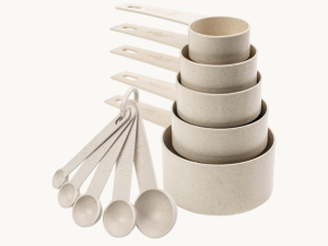 Beille Wheat Straw Skimmer Spoon with Stainless Steel Handle Cooking Baking Kitchen Utensils, 13.5 Inch