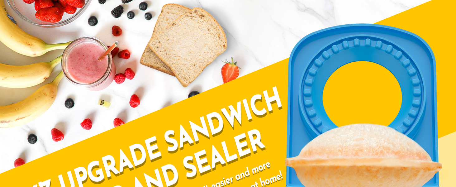 HiYZ Sandwich Cutter and Sealer - Stainless Steel Decruster Sandwich Maker - Peanut Butter and Jelly Crustless Sandwich Bread Pancake Maker Cookie Cutter for Kids Children Boys Girls