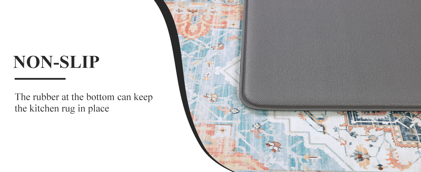 Cushioned Kitchen Rug Sets 3 Piece Anti Fatigue Kitchen Mats for Floor Non Slip Waterproof Kitchen Rugs and Mats Comfort Standing Mat Runner for Home Office,Sink,Laundry