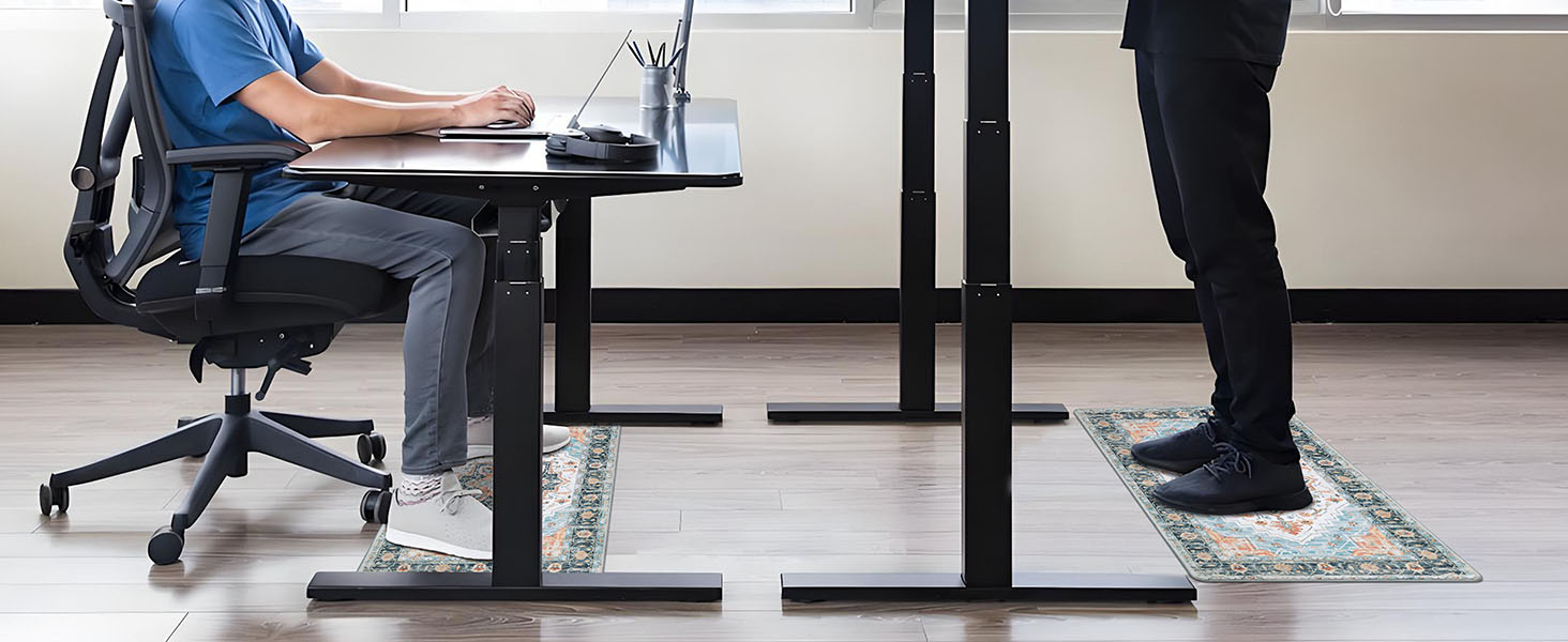 Cushioned Kitchen Rug Sets 3 Piece Anti Fatigue Kitchen Mats for Floor Non Slip Waterproof Kitchen Rugs and Mats Comfort Standing Mat Runner for Home Office,Sink,Laundry