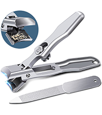 Toenail Clippers for Thick Toenails for Seniors, Slanted Nail Clippers for Men Thick Ingrown Nails with Wide Jaw Opening, Heavy Duty Curved Large Fingernail Ingrown Toenail Clippers