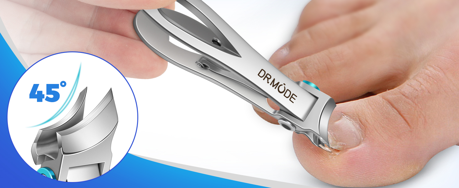 Toenail Clippers for Thick Toenails for Seniors, Slanted Nail Clippers for Men Thick Ingrown Nails with Wide Jaw Opening, Heavy Duty Curved Large Fingernail Ingrown Toenail Clippers
