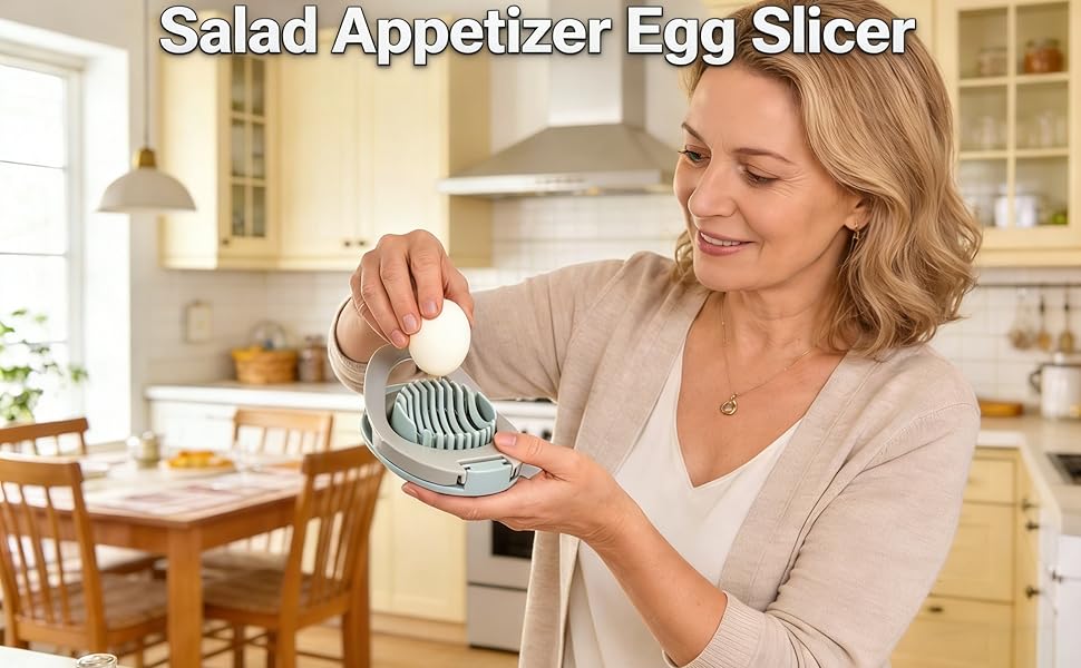 2pcs Egg Slicer for Boiled Eggs, Kiwifruit Strawberry Cutter with Stainless Steel Wire