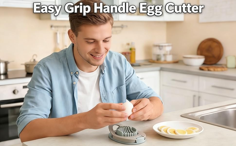 2pcs Egg Slicer for Boiled Eggs, Kiwifruit Strawberry Cutter with Stainless Steel Wire