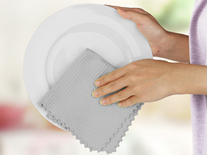 AIDEA Microfiber Cleaning Cloth for Glass 12PK, Grey, Lint Free Cloth Polishing Cleaning Rags, Stainless Steel Wipes, Barista Coffee Towel, Magic Cleaning Cloth for Glass, Windows, Mirrors, 11×11