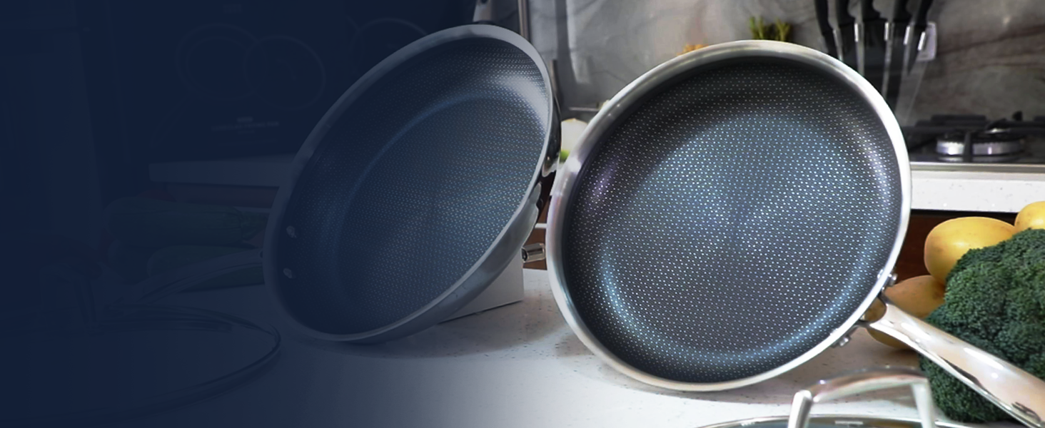 Home Hero Stainless Steel Kitchen Utensils Set - Wood Handle Nonstick Stainless Steel Cooking Utensils Set - Heat Resistant Kitchen Essentials & Metal Kitchen Gadgets (Silver & Wood)